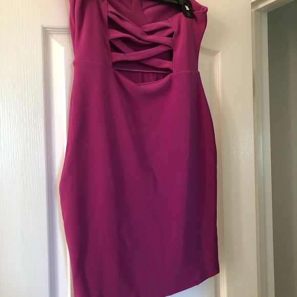 Women strapless cocktail dress - Picture 2 of 4